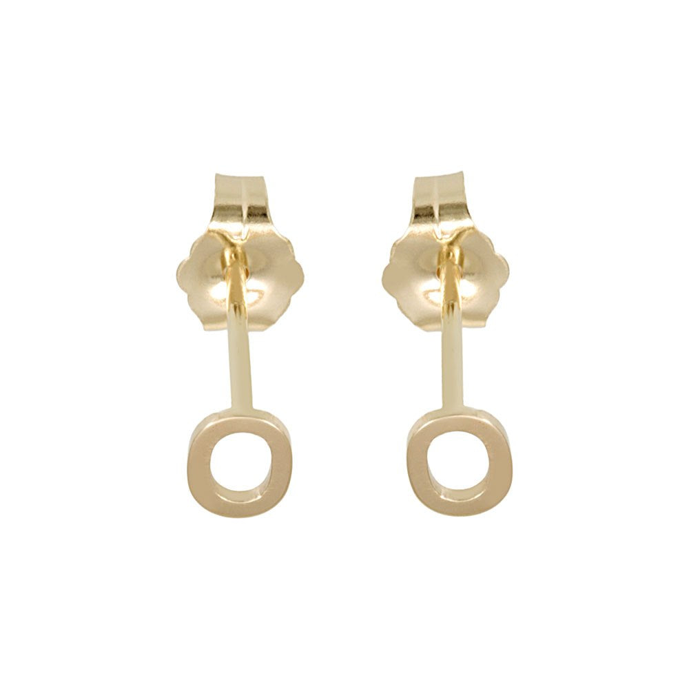Initials in 14K Yellow Gold Stud Earrings Online