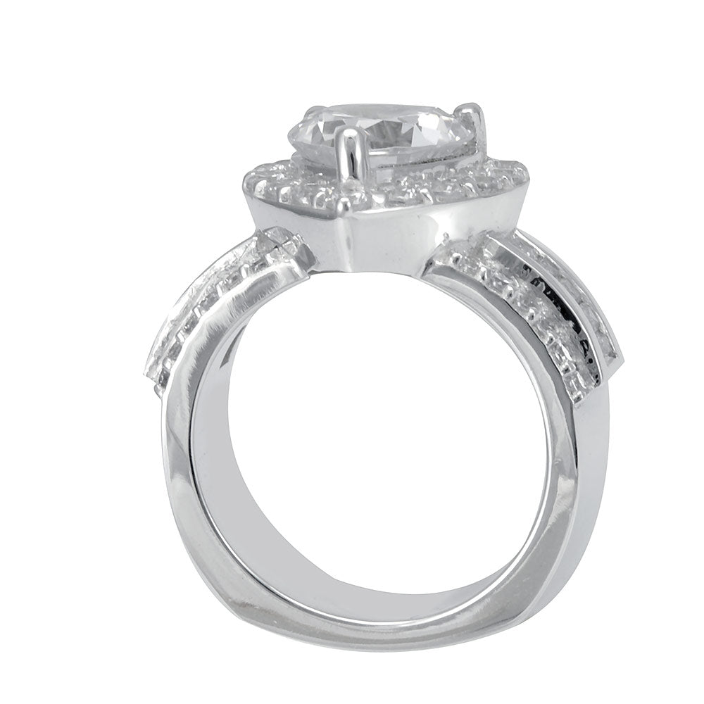 Heart Halo Diamond Engagement/Proposal Ring in 14K White Gold