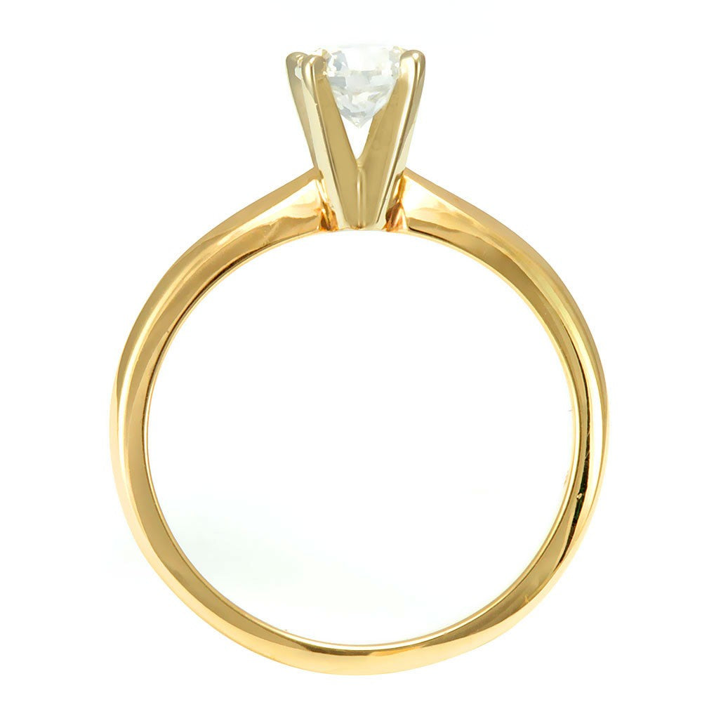 14K Yellow Gold Solitaire Engagement Ring