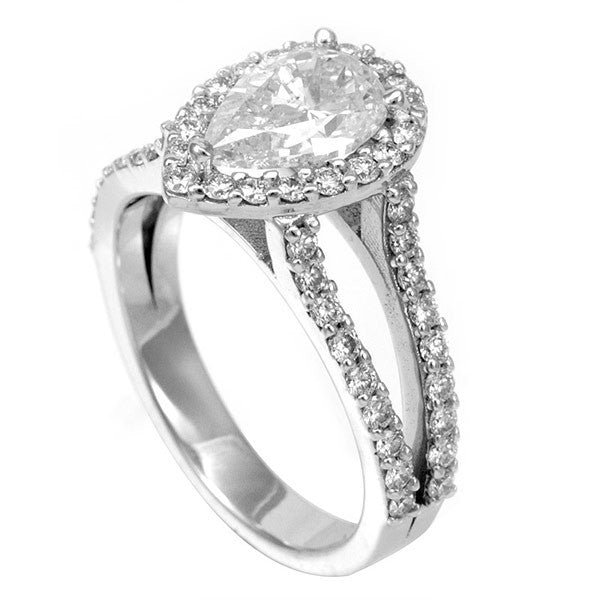 Split Shank Engagement Ring with Round Diamonds
