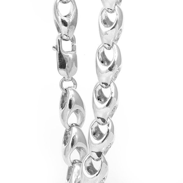 Unique Design Link Bracelet in Sterling Silver
