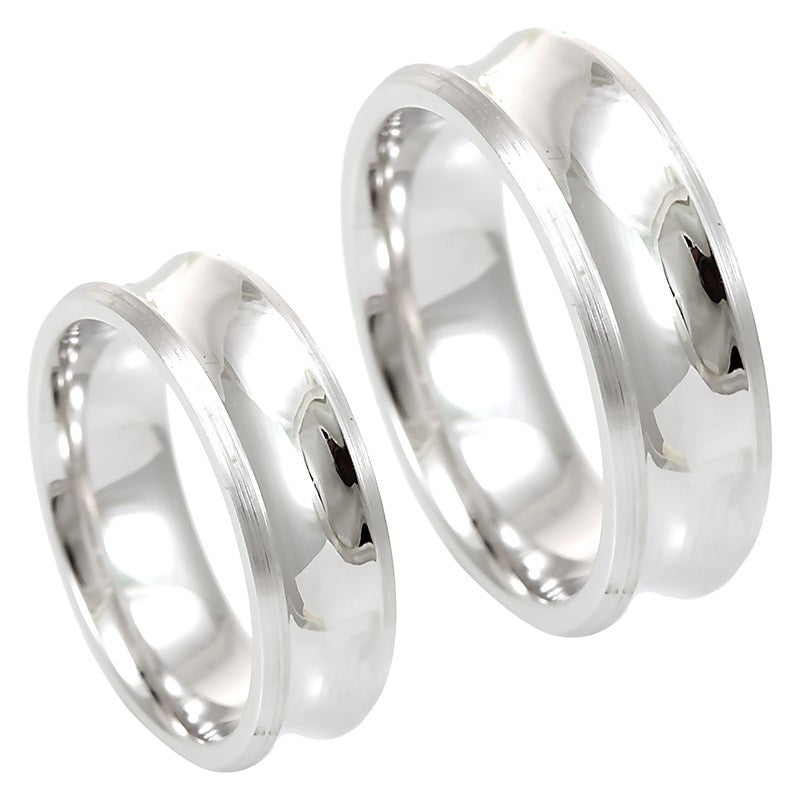 Shiny 14K White Gold Comfort Fit Band