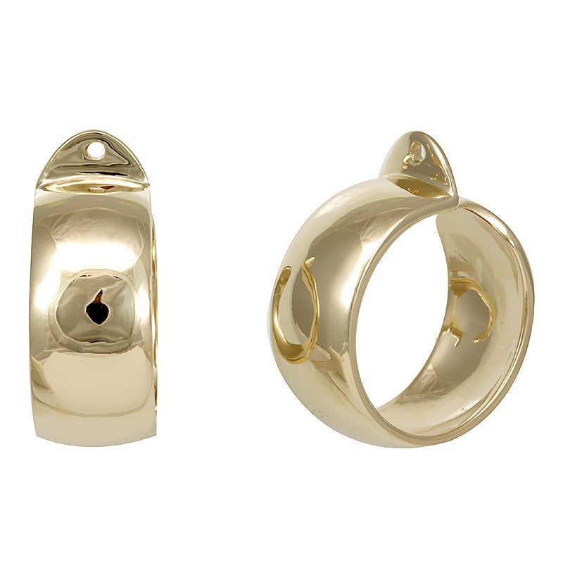 Unique 14K Yellow Gold Stud Earrings Jacket