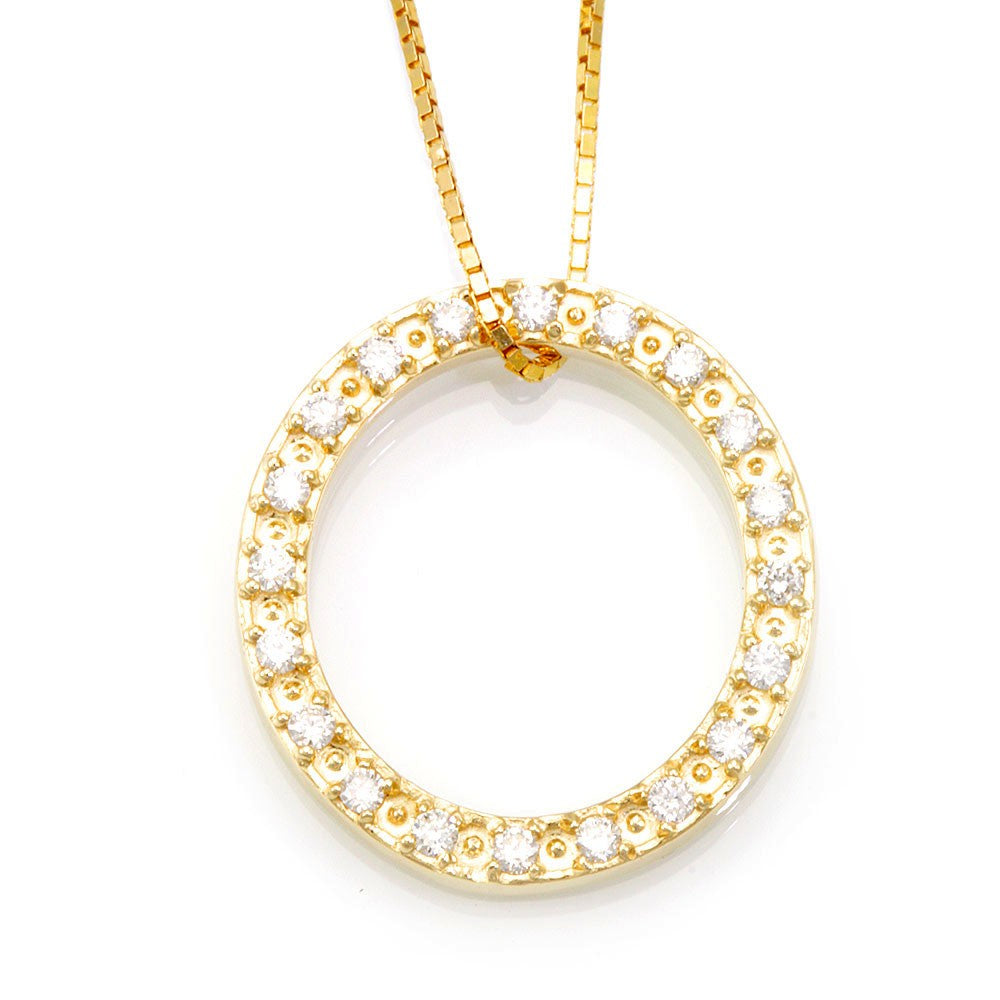 Eternity Diamond Pendant in 14K Yellow Gold