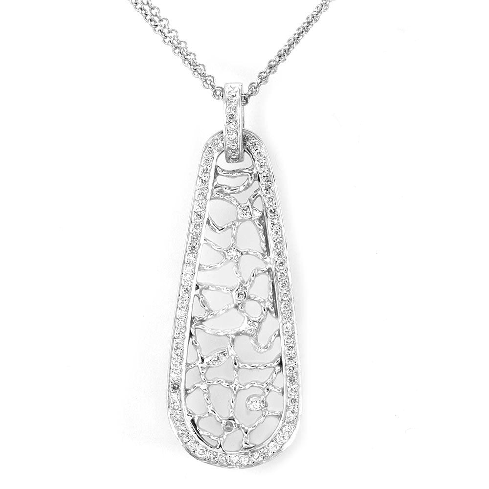 Chandelier Diamond Pendant in 14K White Gold