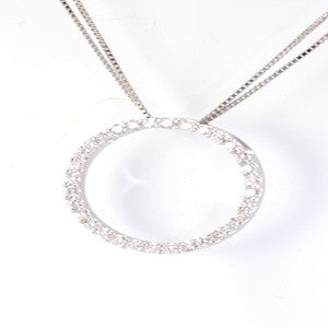 Eternity Diamond Pendant in 14K White Gold