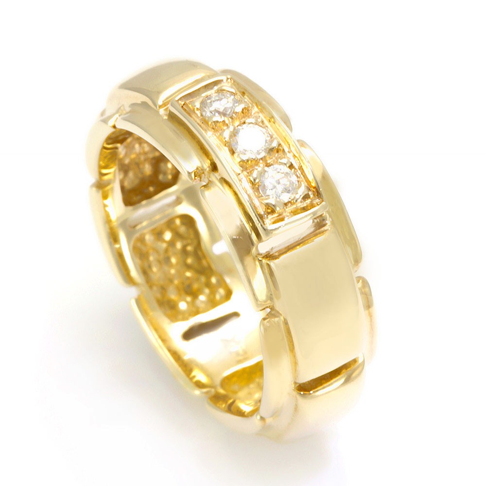 3 Round Diamond Men's Band in 14K Yellow Gold