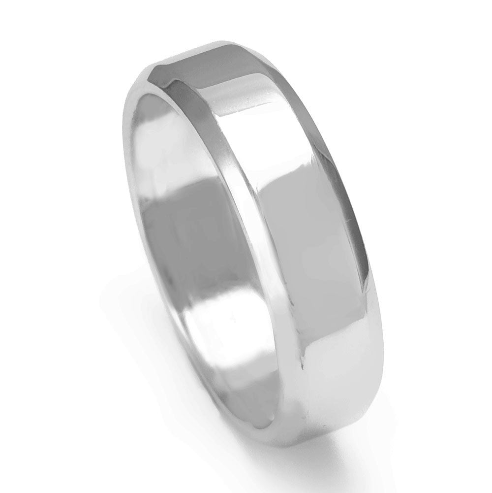 14K White Gold Comfort Fit Wedding Band