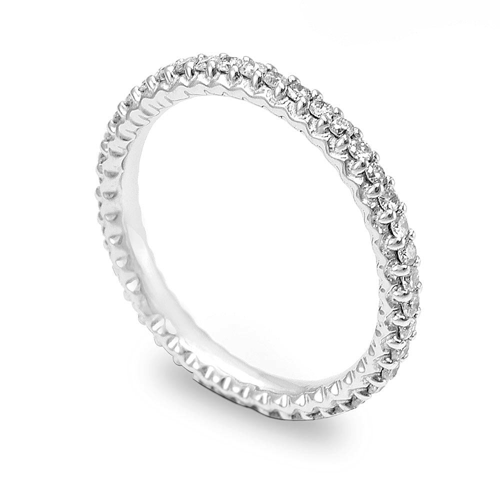 Eternity Band with Round Diamond in 14K White Gold