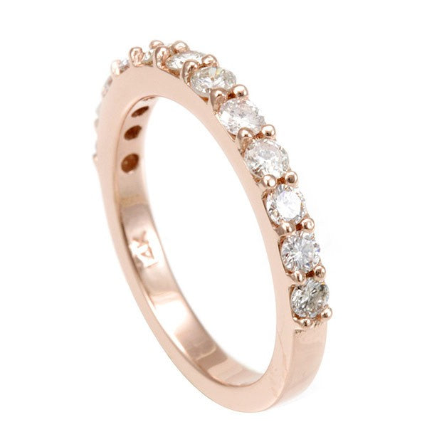 14K Rose Gold Diamond Ladies Band