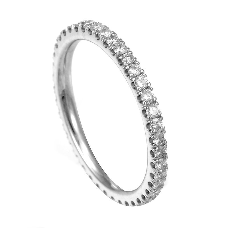 U Prong Diamond Eternity Band in 14K White Gold