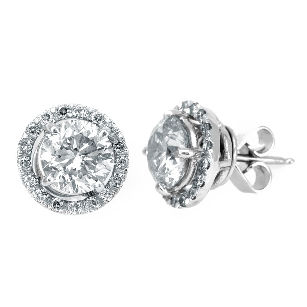  14K White Gold Earring Jacket, Stud Earrings Online