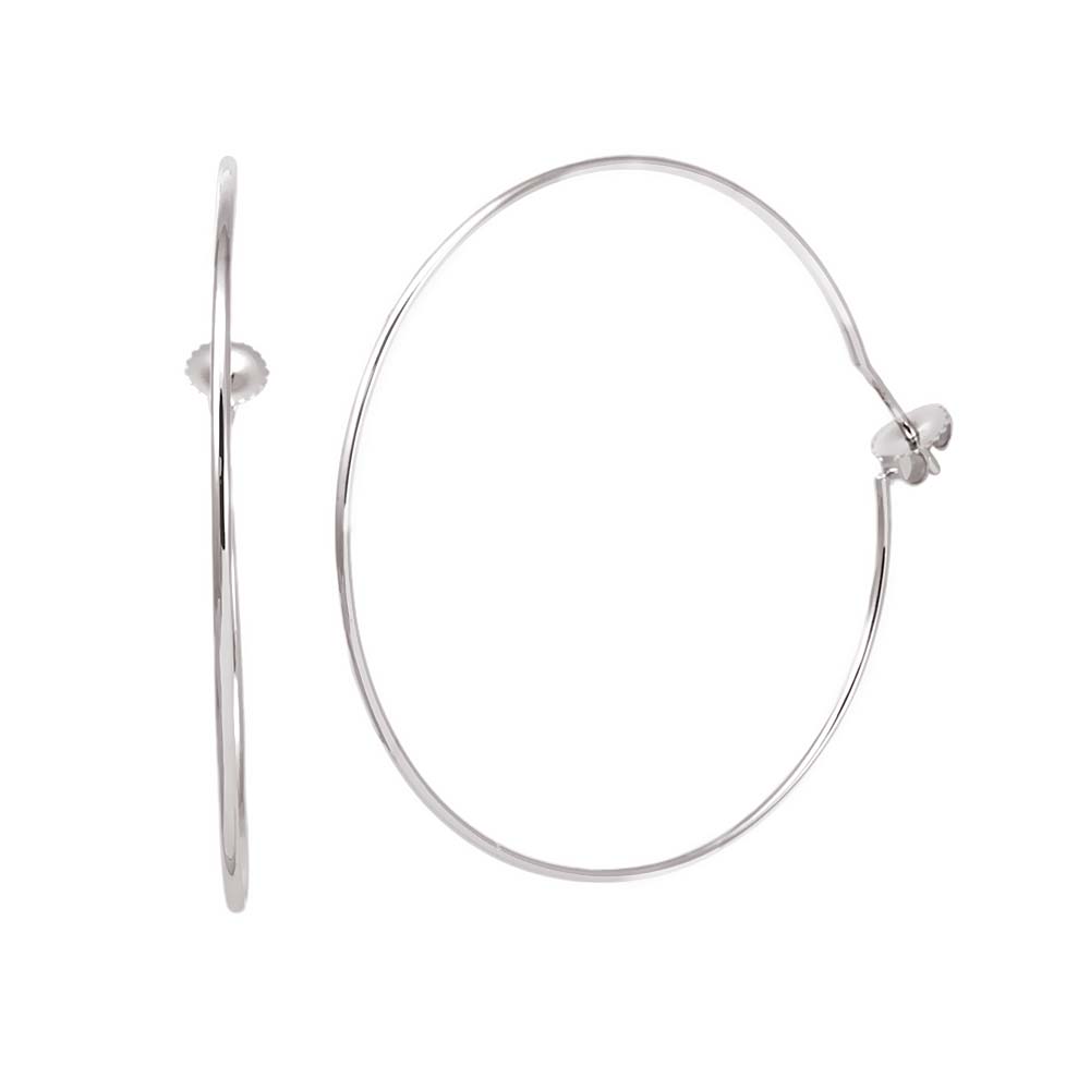 14K White Gold Hoop Earrings for Women's & Men's Online