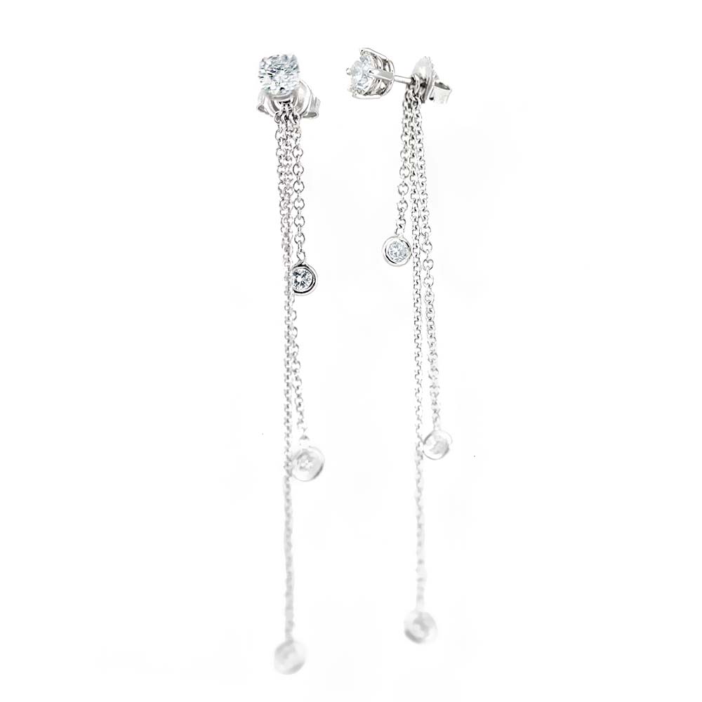 Online 14K White Gold Stud Earrings Dangling Jacket for Women's & Men's