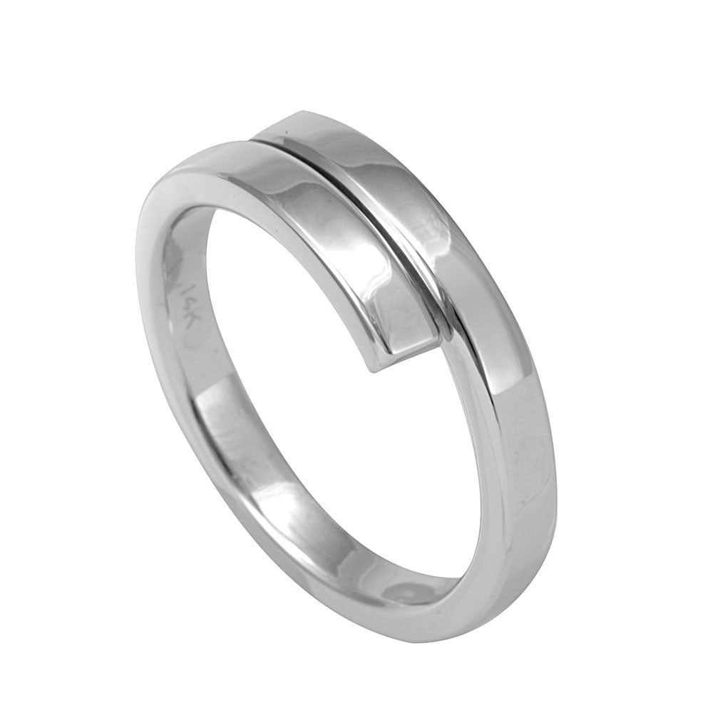 Overlapping ring in 14K White Gold – KoKo's Designs