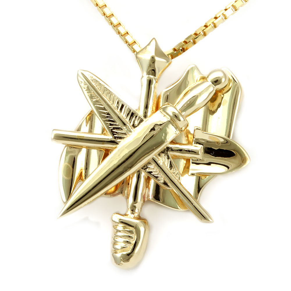 Zinanshan Armenian Patriotic Pendant in 14k Yellow Gold